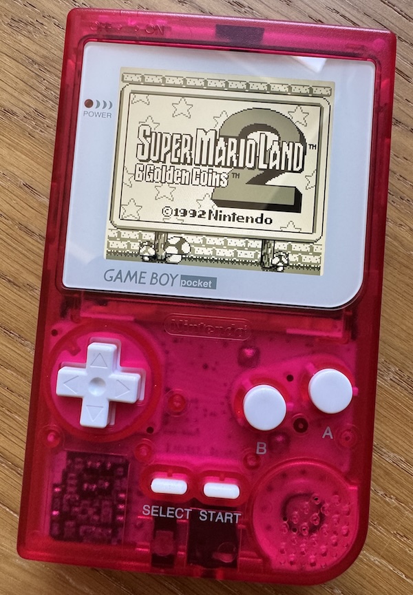 Refurbished Game Boy Pocket in transparent Rose Red